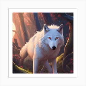 White Wolf Art Print