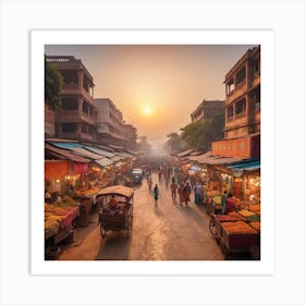 Indian Market Art Print