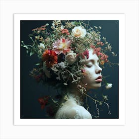 Floral Portrait Art Print