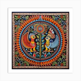 Indian Painting, Indian Art, Indian Painting, Indian Painting, Indian Painting Madhubani Painting Indian Traditional Style Art Print