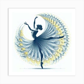 Peacock Dancer Art Print
