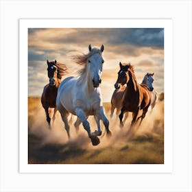 Grace and Power: A Symphony of Equine Strength Art Print