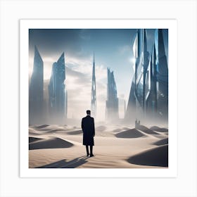 Man In The Desert 143 Art Print