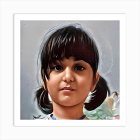 Portrait Of A Little Girl Art Print