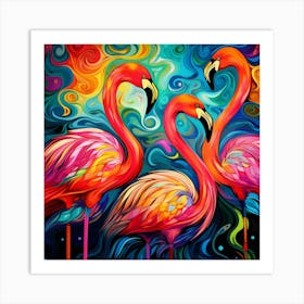 Flamingos 6 Art Print