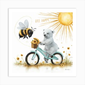 Bee Happy: Whimsy on Wheels 2 Art Print