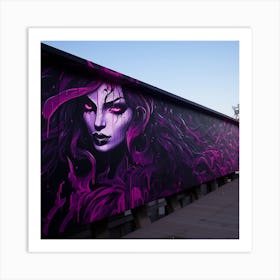 League of Legends Morgana graffiti Art Print