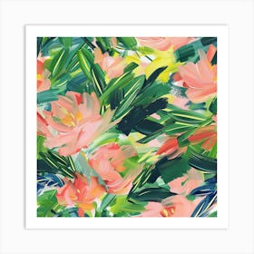 Peach Flowers Art Print