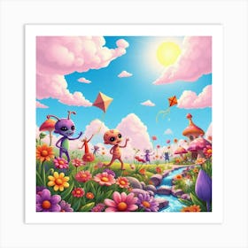 Aliens In The Garden Art Print