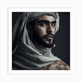 Portrait Of A Man In A Turban Art Print