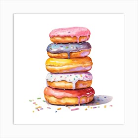 Stack Of Sprinkles Donuts 5 Art Print