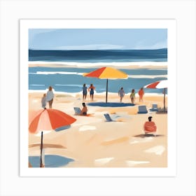 People At The Beach 1 Art Print