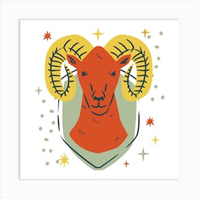 Ram Zodiac Sign Art Print