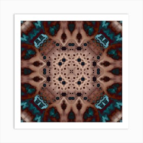 Abstract Pattern Spilled Watercolor Blue 2 Art Print