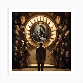 Man In Front Of A Mirror Art Print
