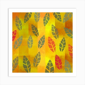 Abstract Leaf Pattern Art Print