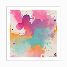 Watercolor Splatter Art Print