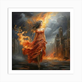 Fire Girl 2 Art Print