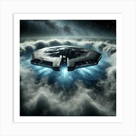 Cascade Sovereignty Scifi Aqua Bastion Cloaking Art Print