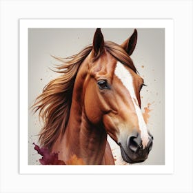 Horse Portrait Art Print