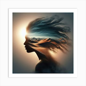 Portrait Of A Woman In The Desert 1 Art Print