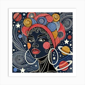 Caelithra Celestial Portrait Art Print