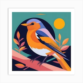 Bird On A Branch 7 Art Print