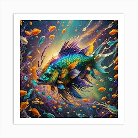 rainbow fish Art Print