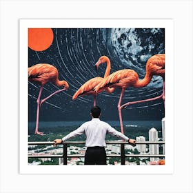 Flamingos 1 Art Print