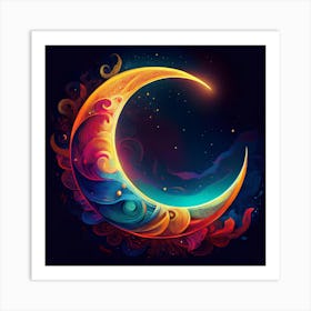 Glowing moon Art Print