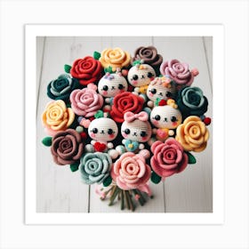 Amigurumi, Bouquet of roses 1 Art Print