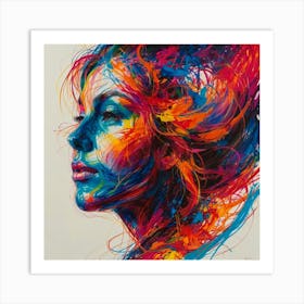 Abstract Of A Woman Art Print