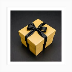 Gift Box With Ribbon Art Print