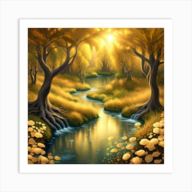 River In The Forest 5 Art Print