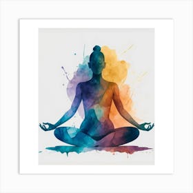 Yoga Woman Meditation Art Print