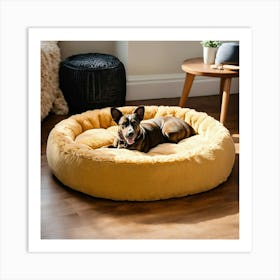 A Photo Of A Dog Bed 5 Art Print