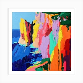 Colourful Abstract Calanques National Park France 4 Art Print