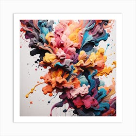 Colorful Splashes Art Print
