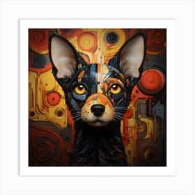 Abstract Dark Art Dog Dreams Art Print