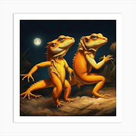 lizard dance Art Print