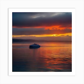 Sunset On The Water 6 Art Print