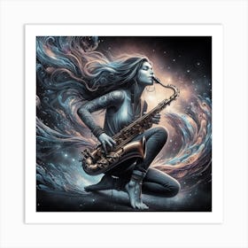 Saxophone Rhapsody Art Print