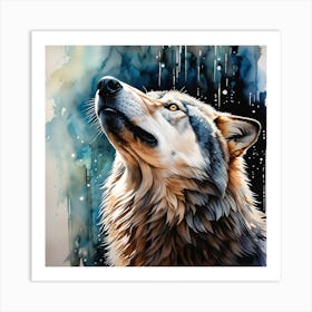 Howling Wolf Art Print