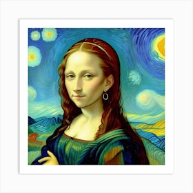 A Youthful Vision of the Iconic Mona Lisa Art Print