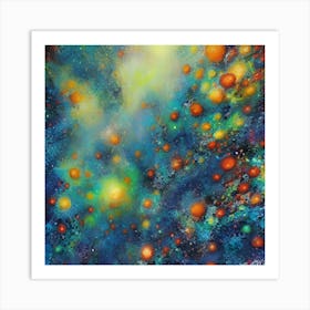 Blue Nebula Art Print