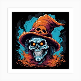 Witch Skeleton Art Print