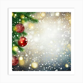 Decorative Snowfall Glow Holiday Tradition Space Festive Light Closeup Decor Season New (22) Art Print