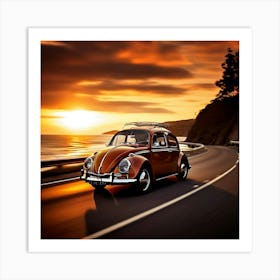 Volkswagen Car Automobile Vehicle Automotive German Brand Logo Iconic Automotive Industry Art Print