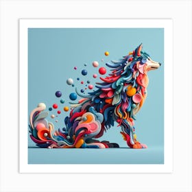 3d Wolf Art Print