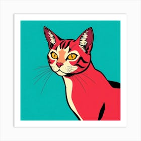 Bengal Cat Color Illustration Art Print